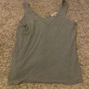 V-neck grey tank top